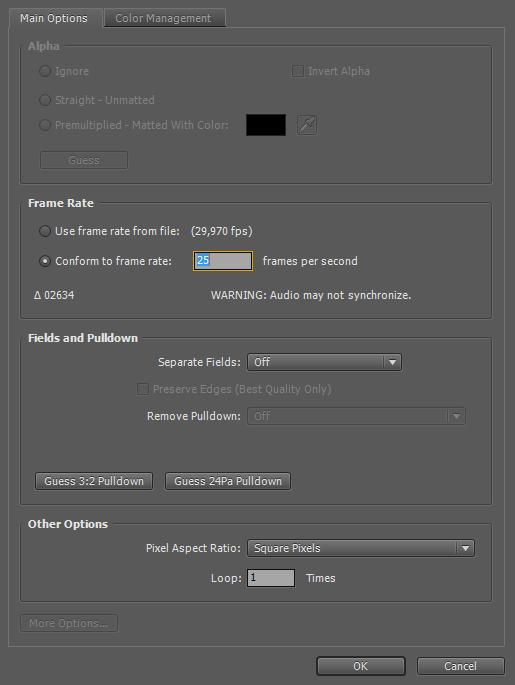 Увеличение fps after effects